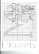 Schema punto croce Alfabeto Bimbi M