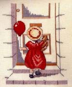 Schema punto croce Palloncino Rosso 1