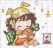 Schema punto croce Sonnellino Carota 2