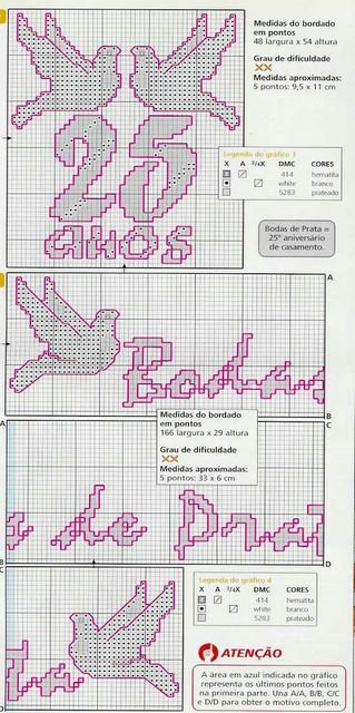 Schema punto croce Matrimonio 73