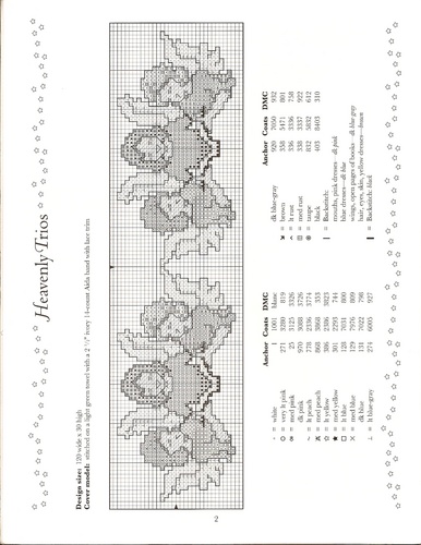 Schema punto croce Angel Towels 03