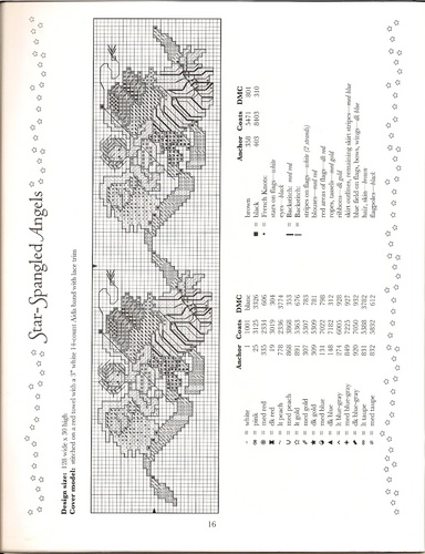 Schema punto croce Angel Towels 17