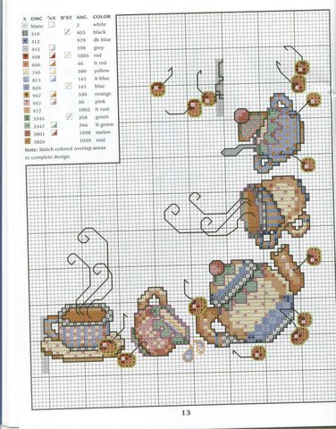 Schema punto croce Angoli 13