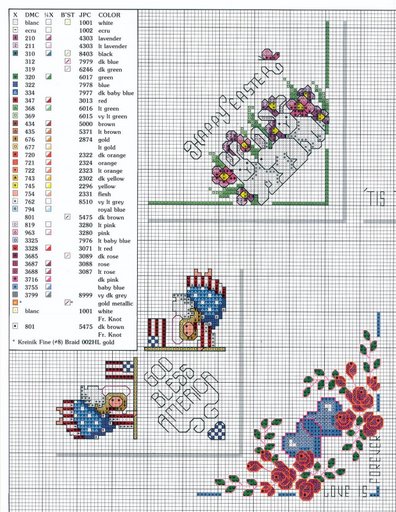 Schema punto croce Angoli 52