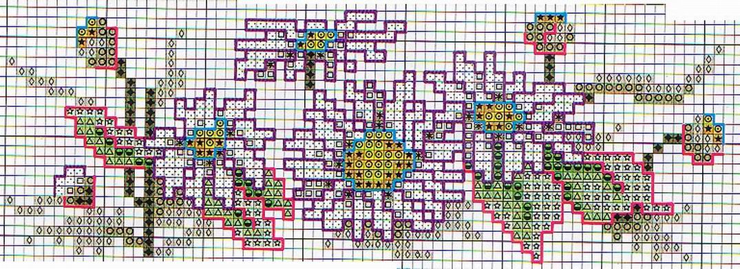 Schema punto croce Asciugamani 07