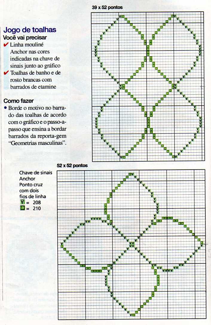 Schema punto croce Asciugamani Fiorelli 04