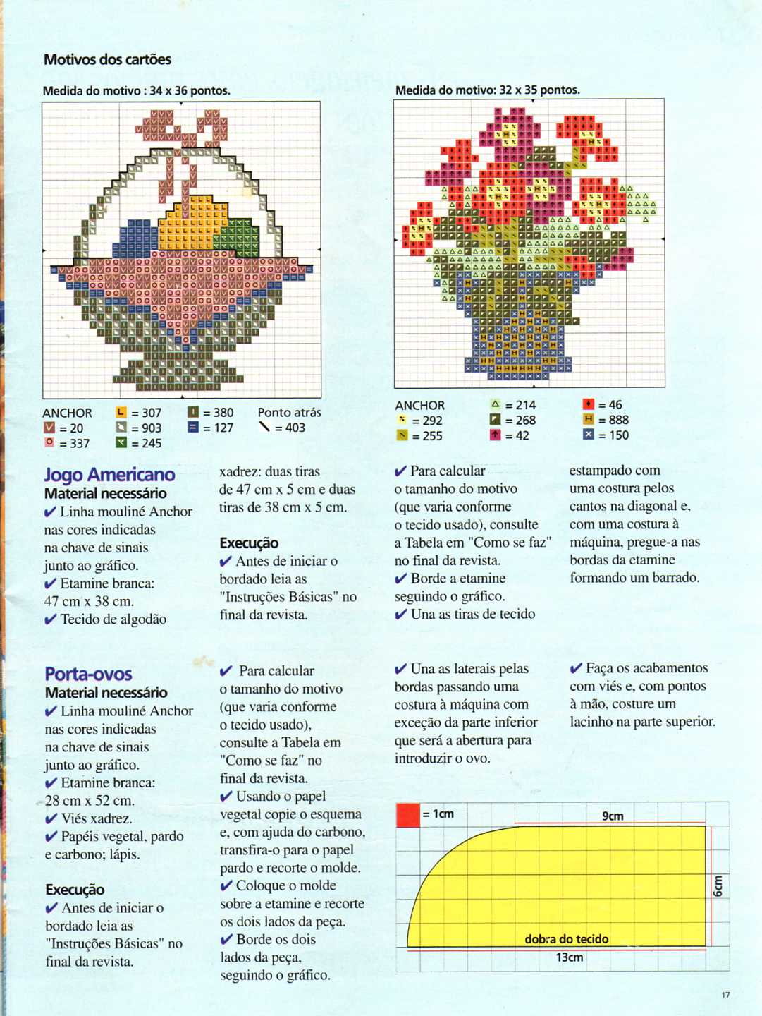 Schema punto croce Asciugapiatti 05