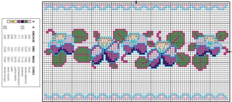 Schema punto croce Barradinho Flores 4