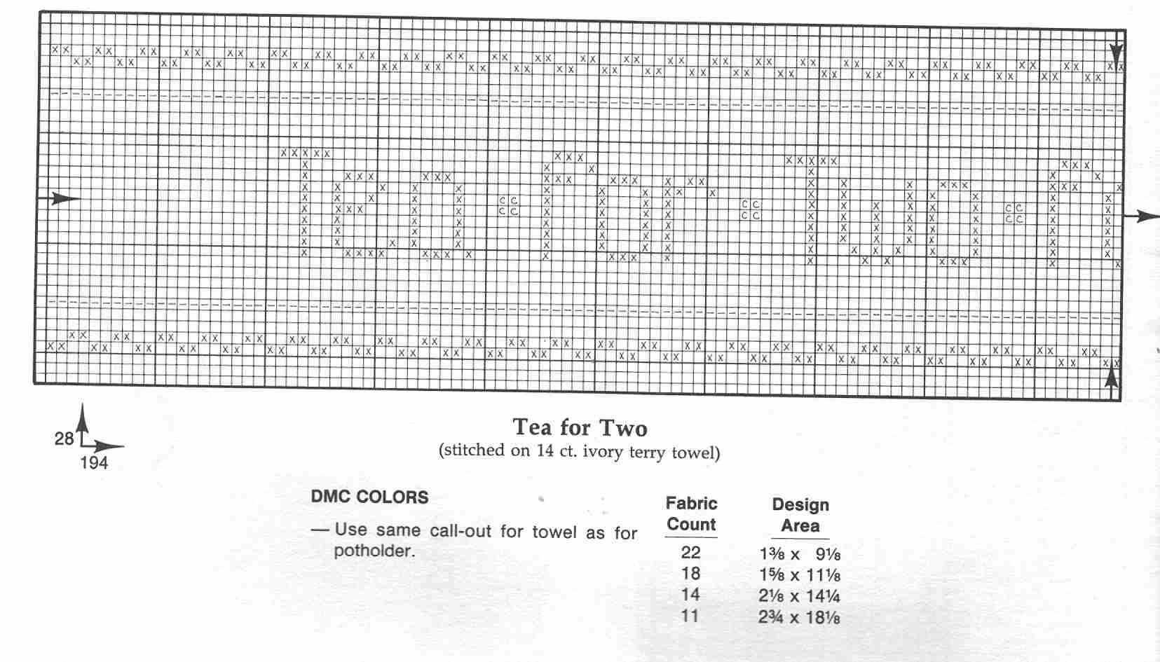 Schema punto croce Bordering On Towel 05