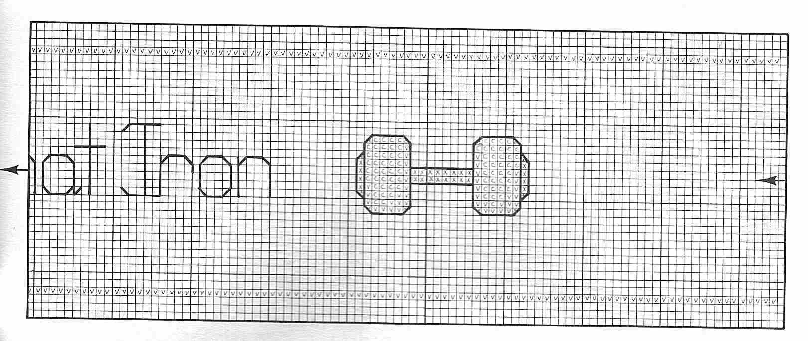 Schema punto croce Bordering On Towel 07