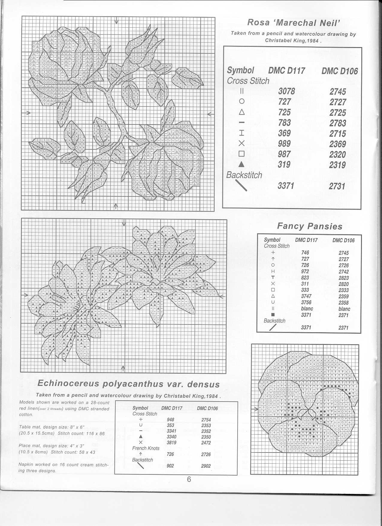 Schema punto croce Bordi Floreali 64