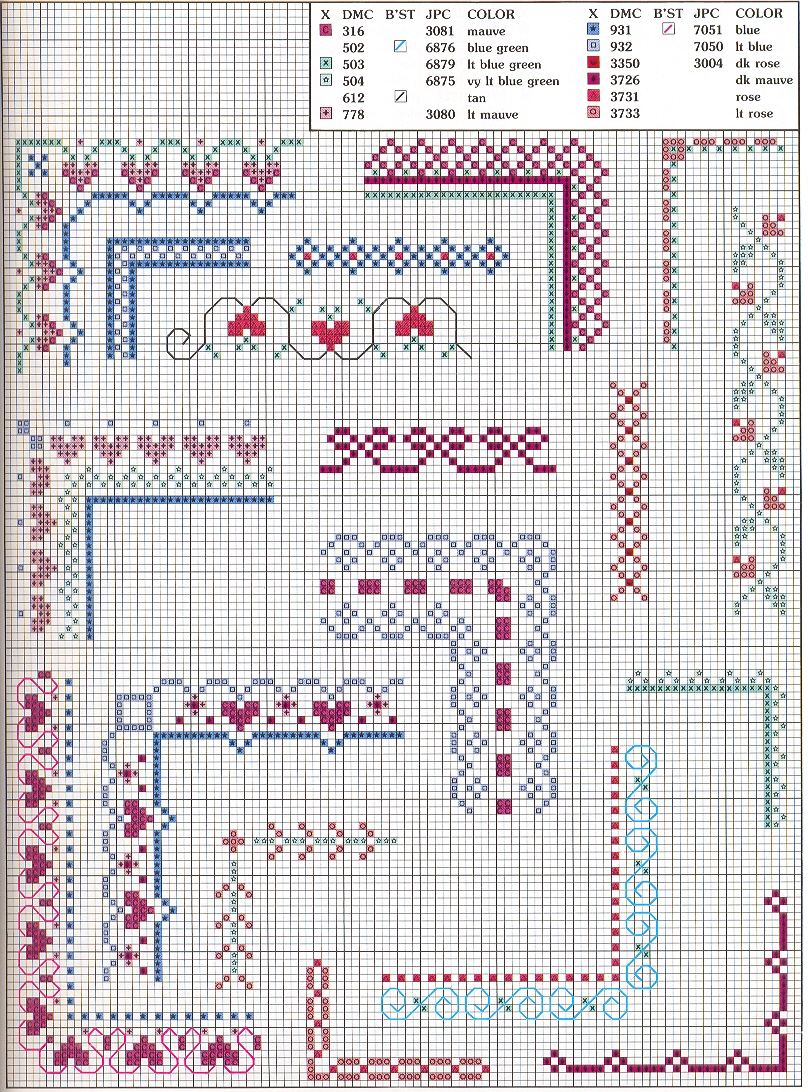 Schema punto croce Bordini 02