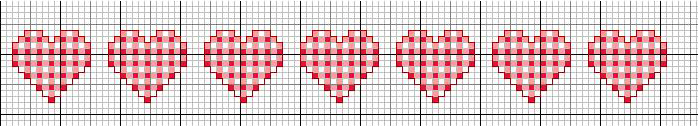 Schema punto croce Bordo-cuore