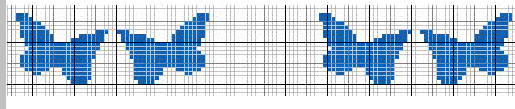 Schema punto croce Bordo-farfalle