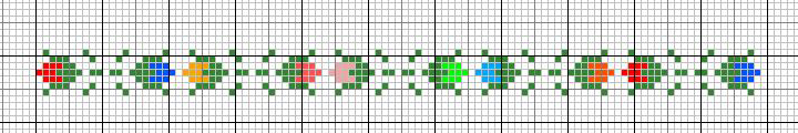 Schema punto croce Bordo-fiori-a-cuoricino