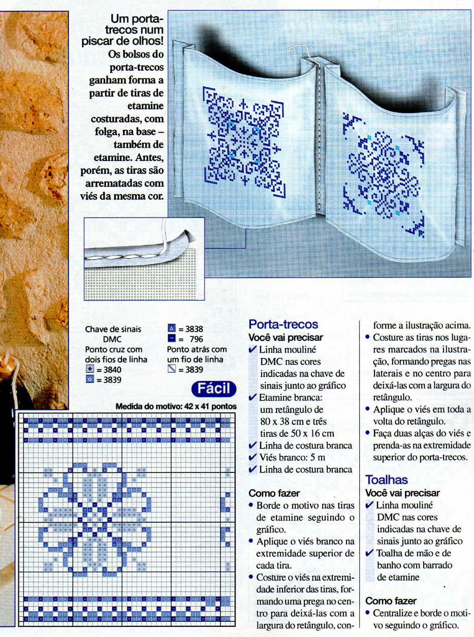 Schema punto croce Bordo Azzurro 02