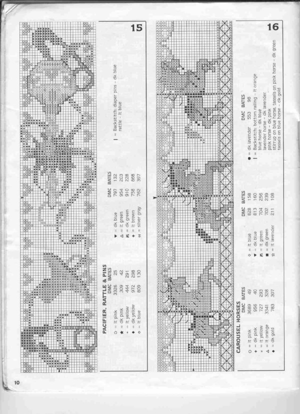 Schema punto croce Bordure Bimbi 07