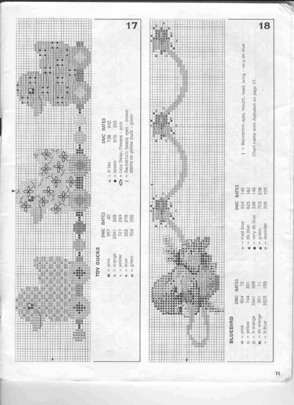 Schema punto croce Bordure Bimbi 08