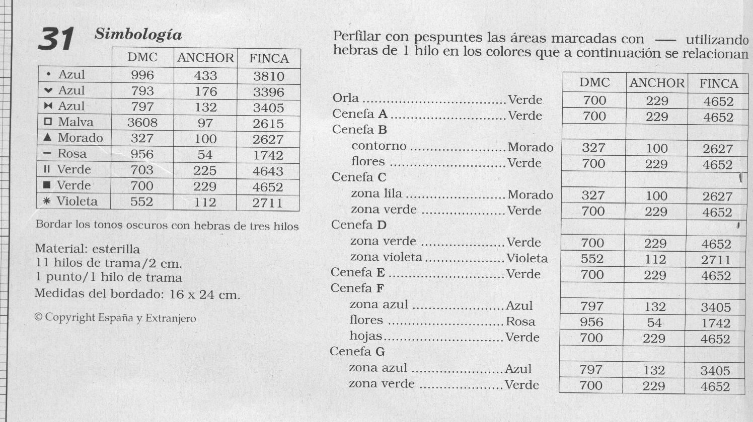 Schema punto croce Cenefas 104