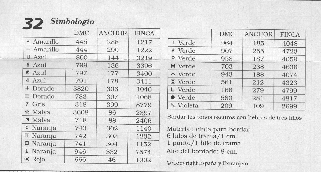 Schema punto croce Cenefas 105