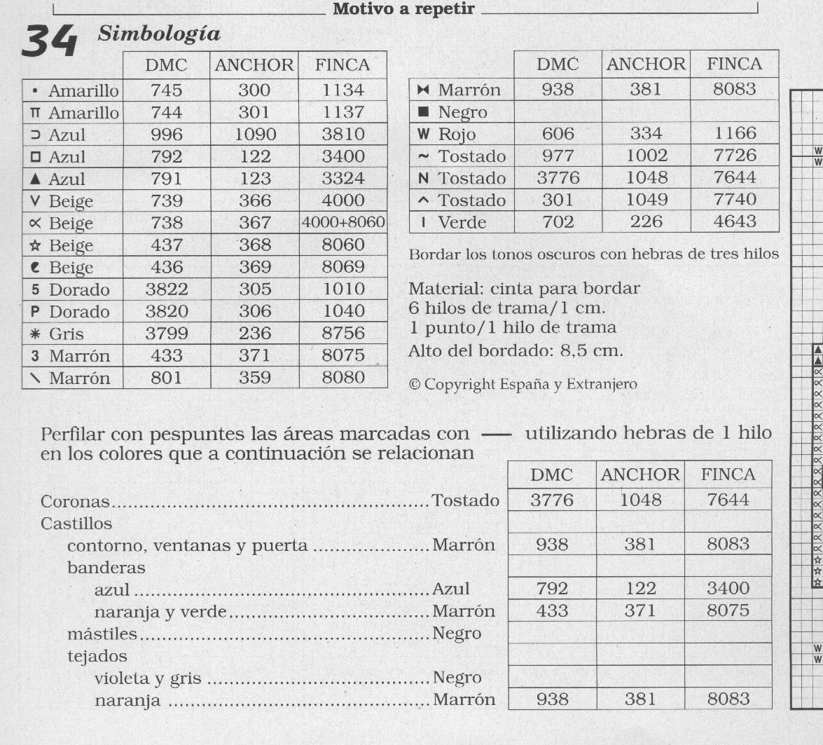 Schema punto croce Cenefas 114