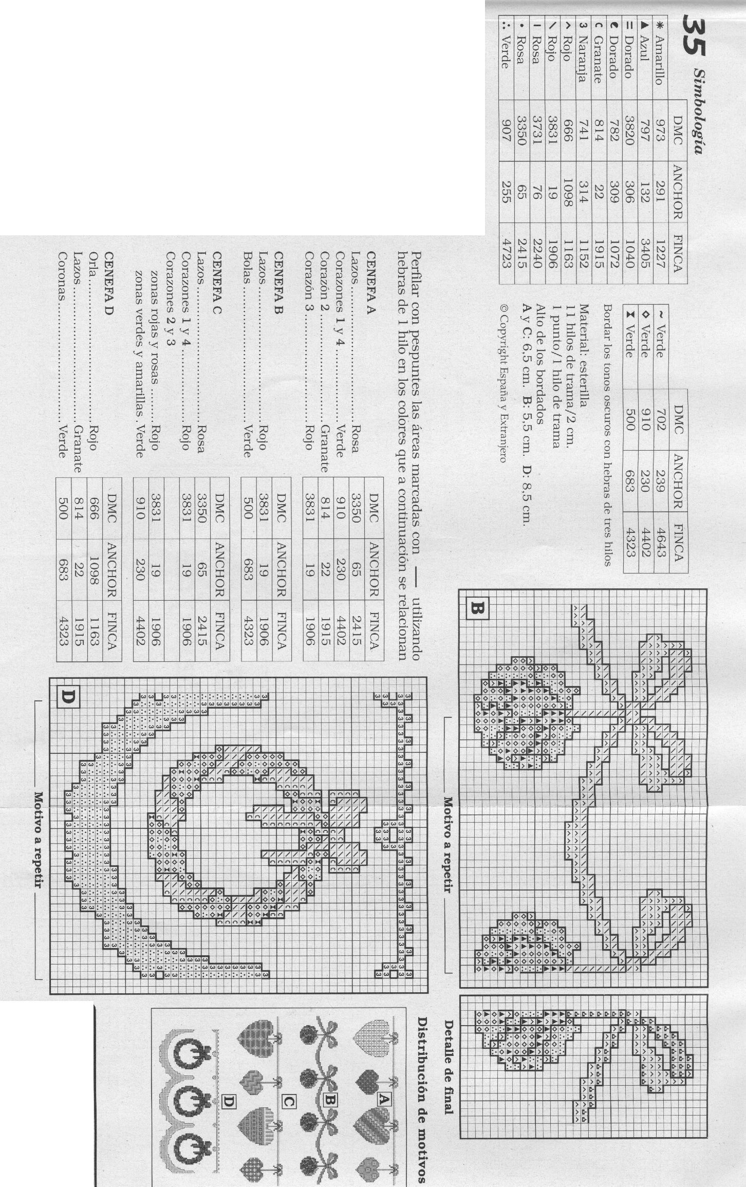 Schema punto croce Cenefas 115