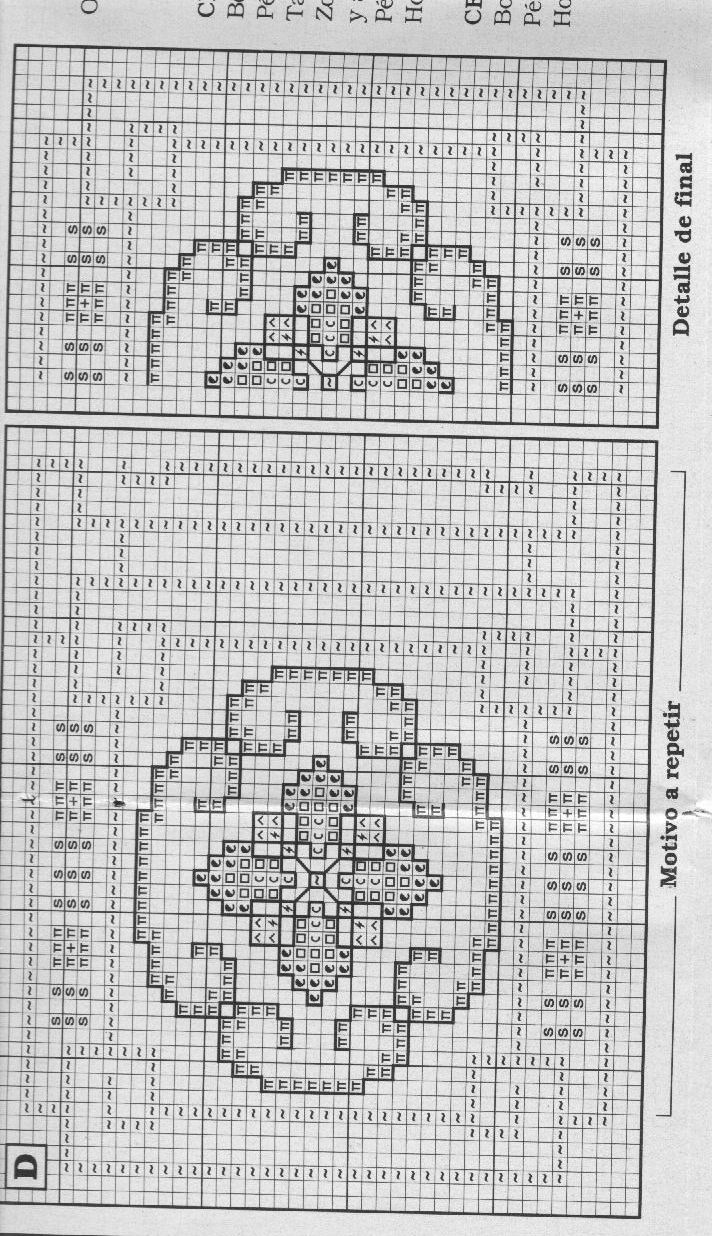 Schema punto croce Cenefas 123