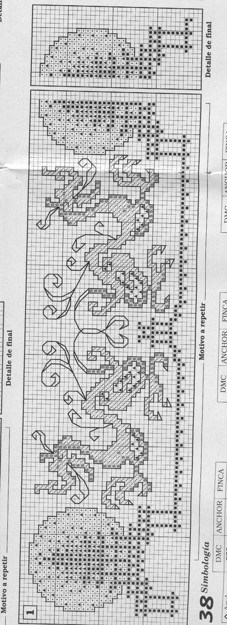 Schema punto croce Cenefas 125