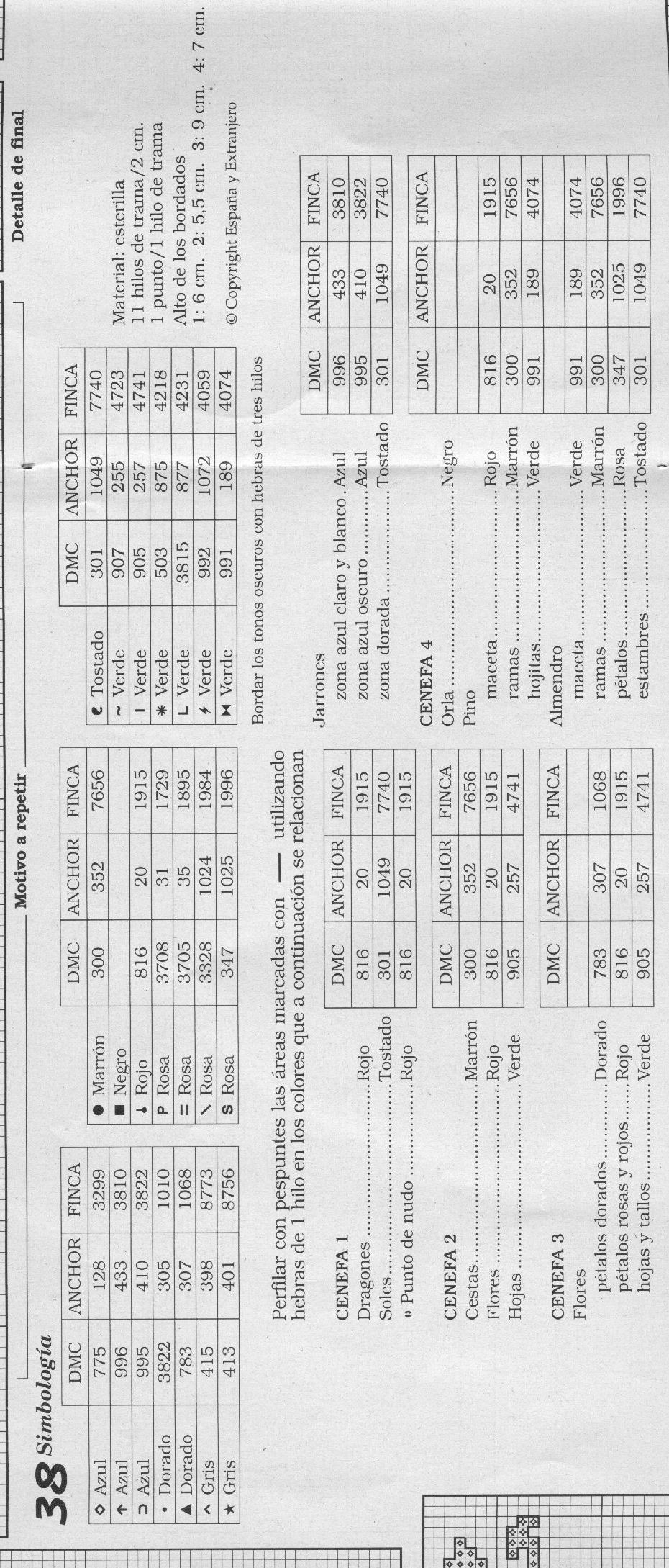 Schema punto croce Cenefas 129