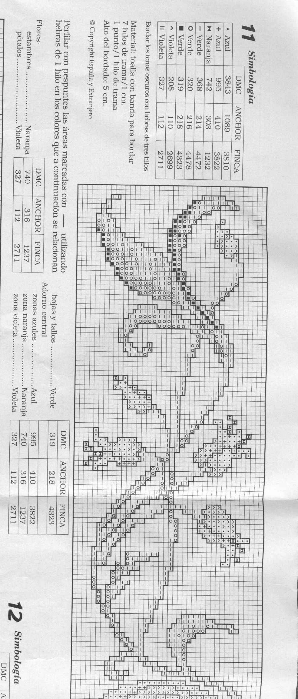 Schema punto croce Cenefas 39