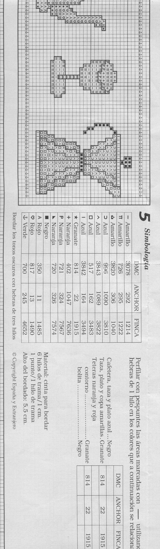 Schema punto croce Cenefas 53