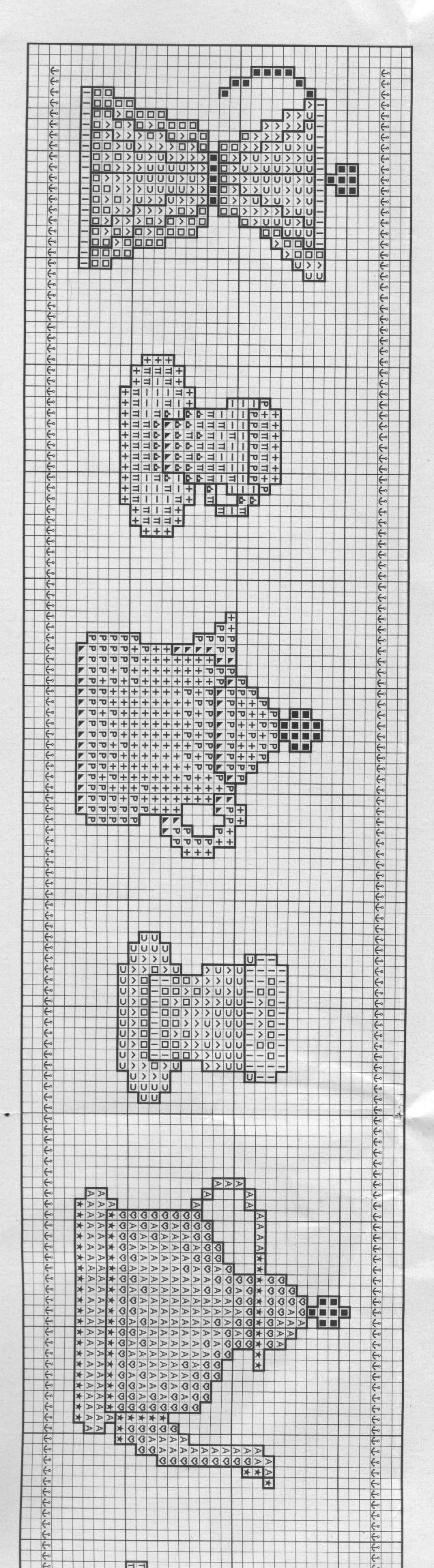 Schema punto croce Cenefas 54