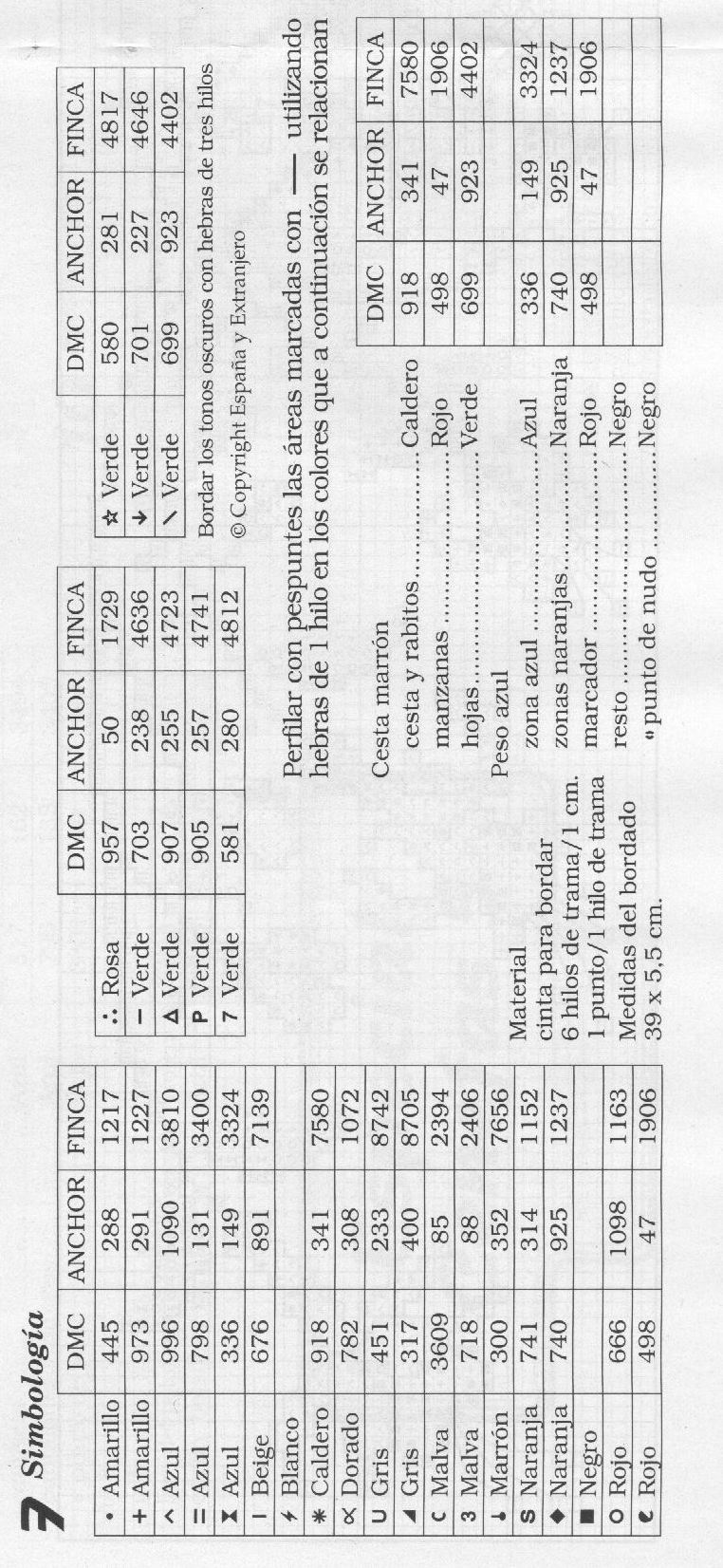 Schema punto croce Cenefas 60