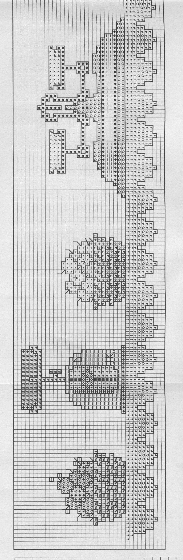 Schema punto croce Cenefas 62