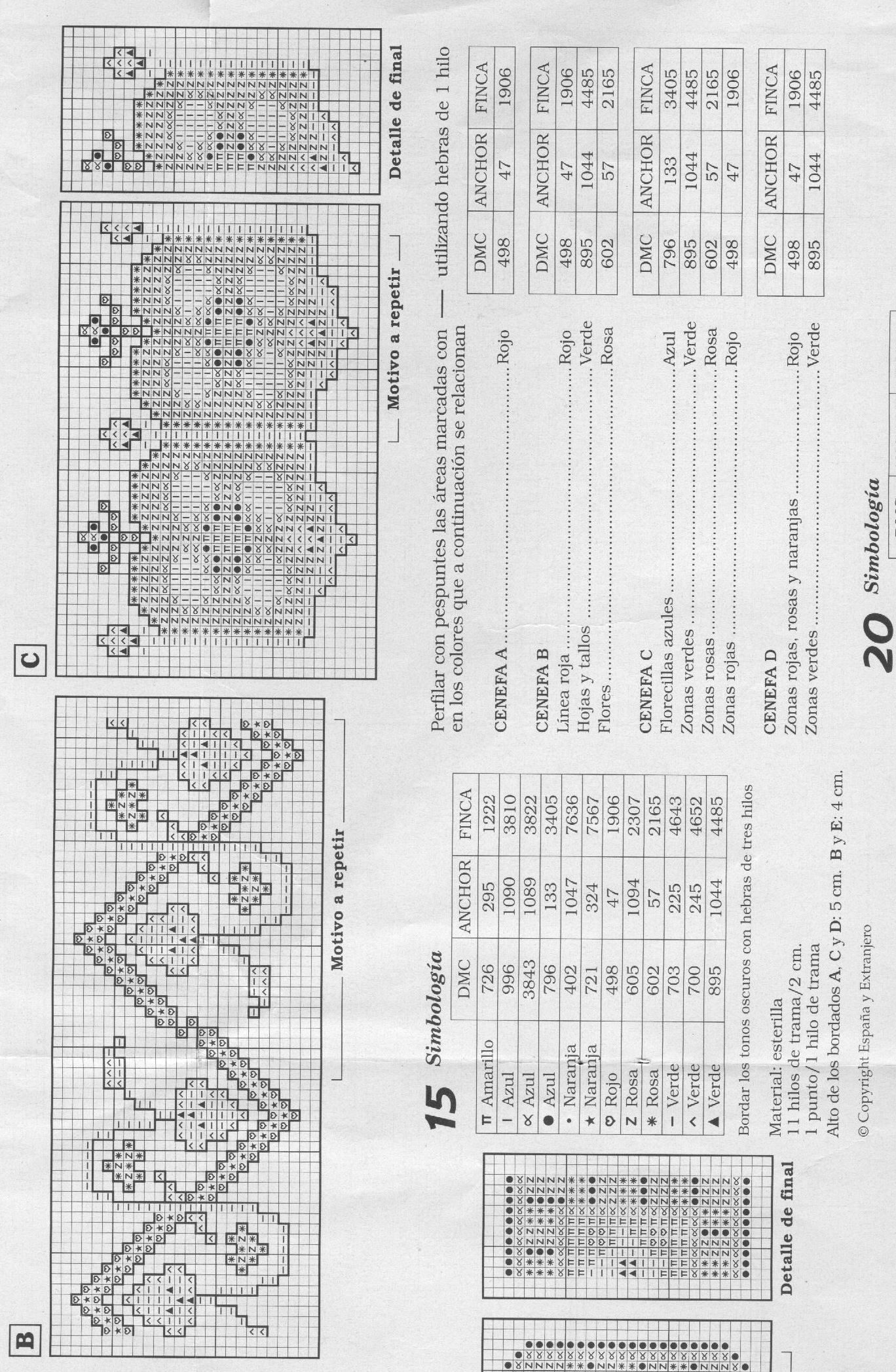 Schema punto croce Cenefas 74