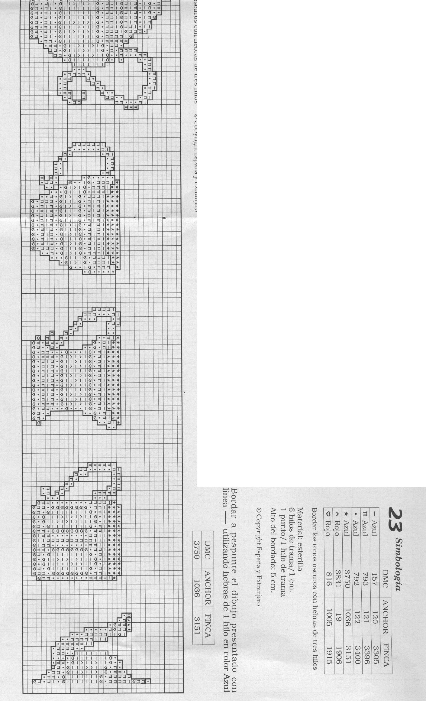 Schema punto croce Cenefas 84