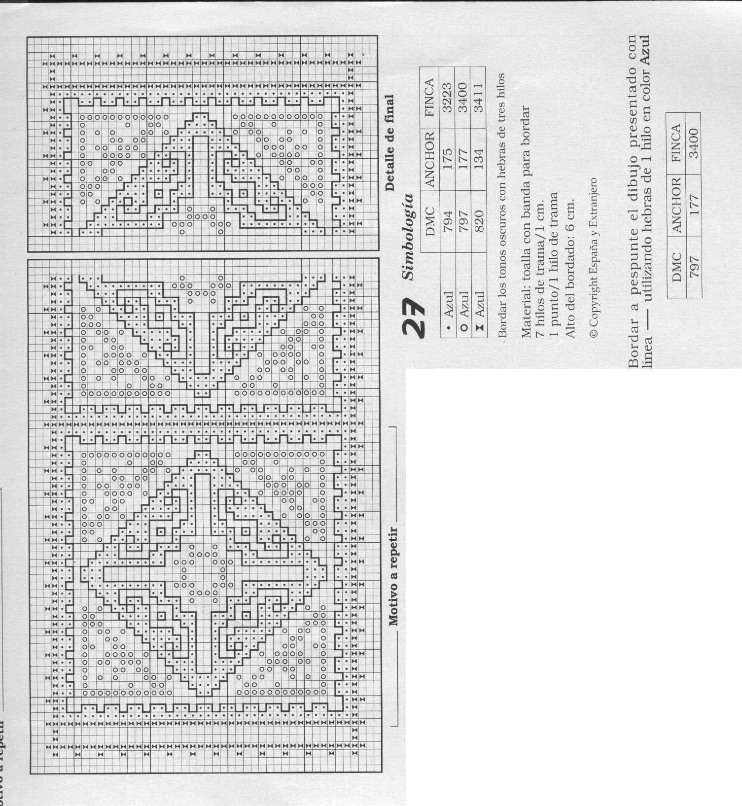 Schema punto croce Cenefas 97