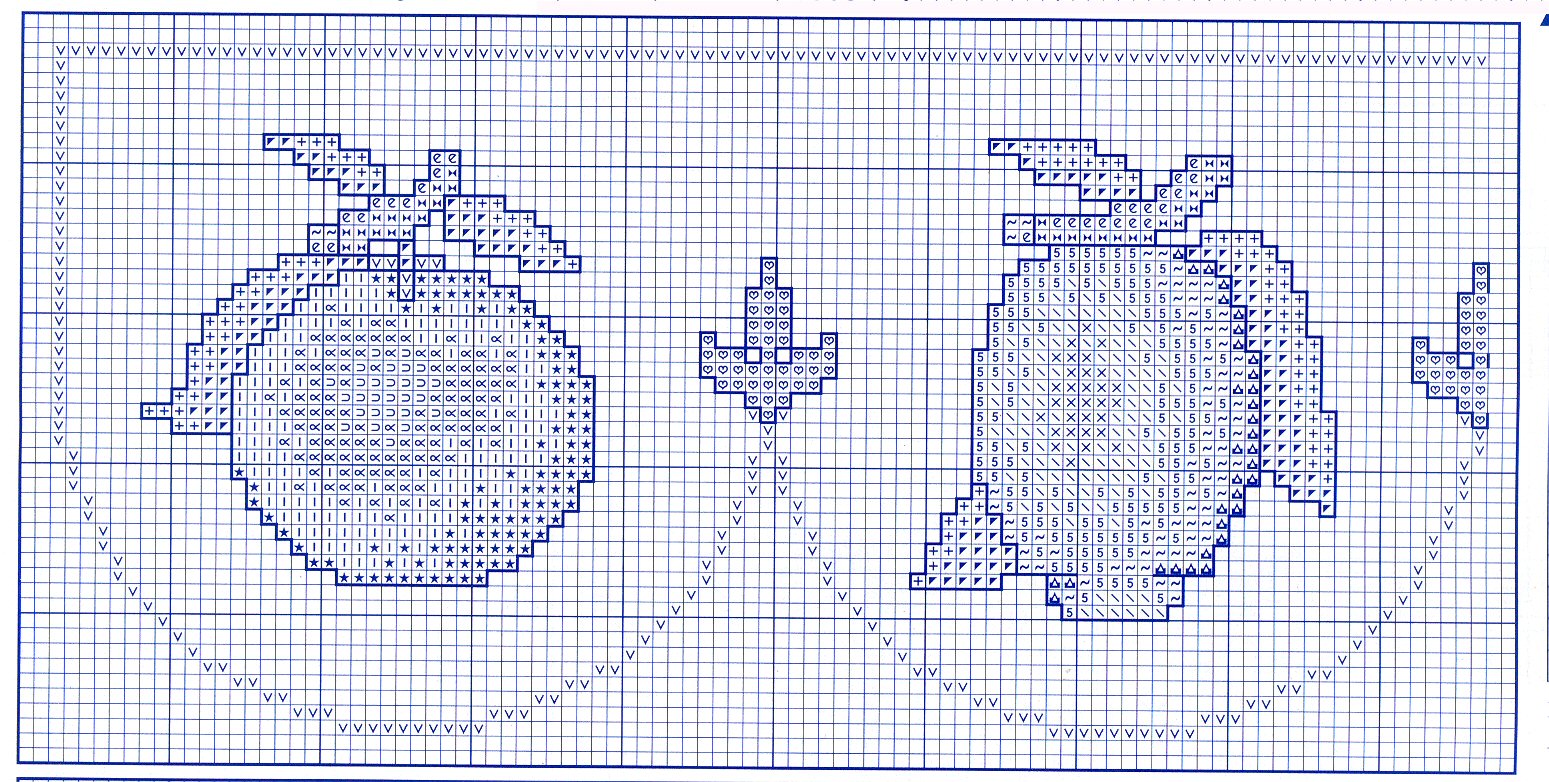 Schema punto croce Cenefas De Cocina 02