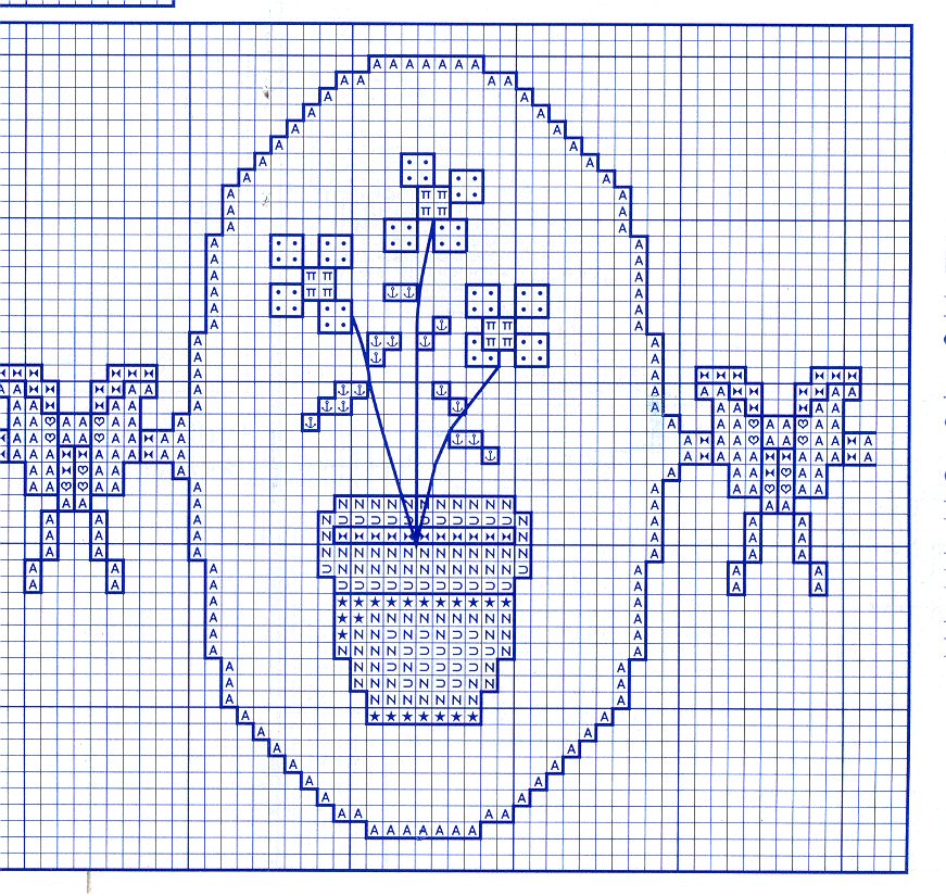 Schema punto croce Cenefas De Cocina 05