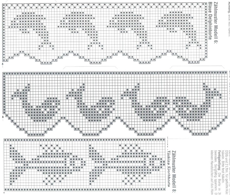 Schema punto croce Delfini Balene