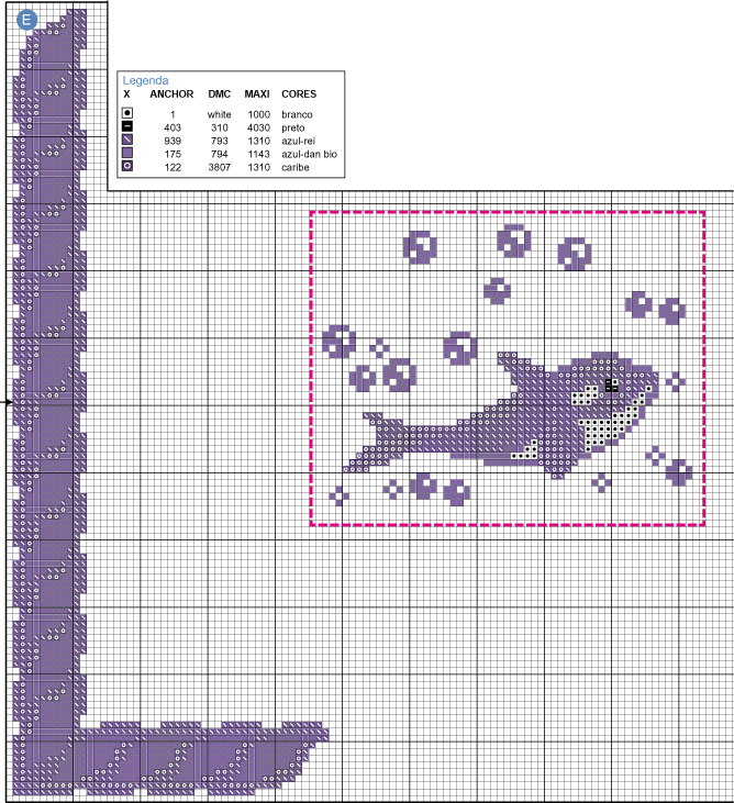Schema punto croce Dolci Delfini 13