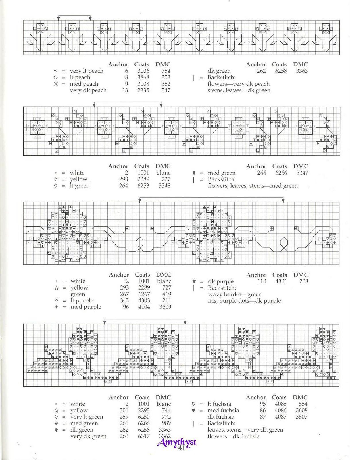 Schema punto croce Fiorellini 06