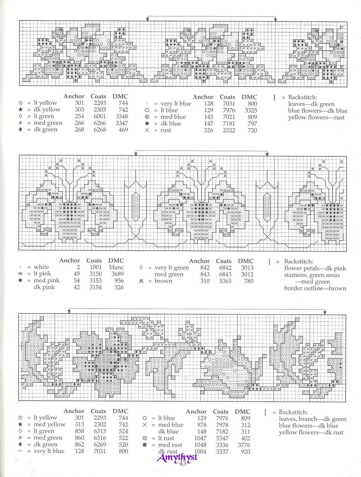 Schema punto croce Fiorellini 08