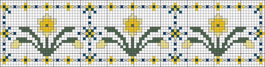 Schema punto croce Fiorellini 13