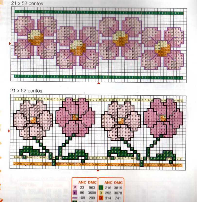 Schema punto croce Fiorellini 20