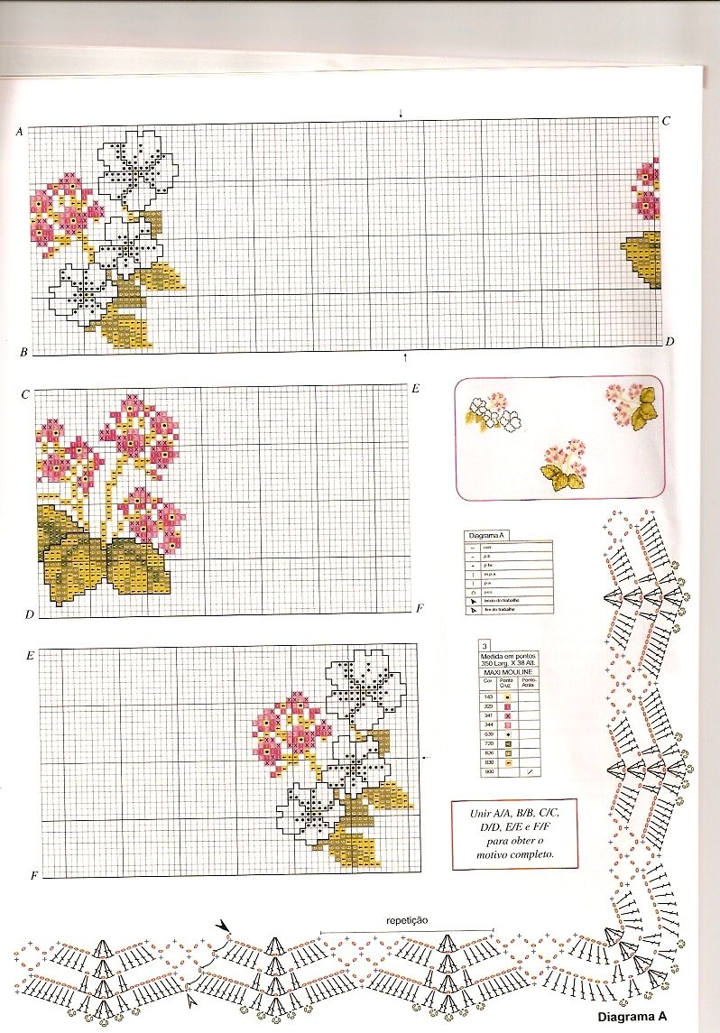 Schema punto croce Fiorellini 40