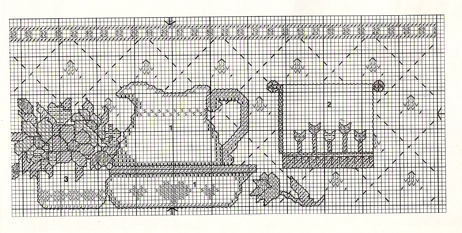 Schema punto croce Fiori 07