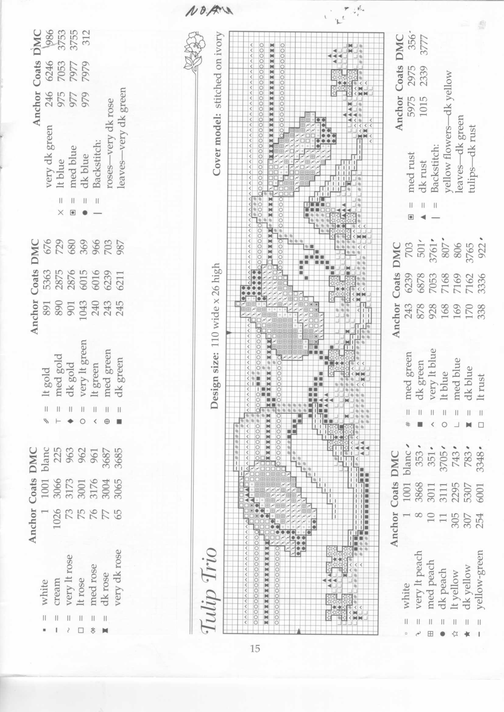 Schema punto croce Fiori 13