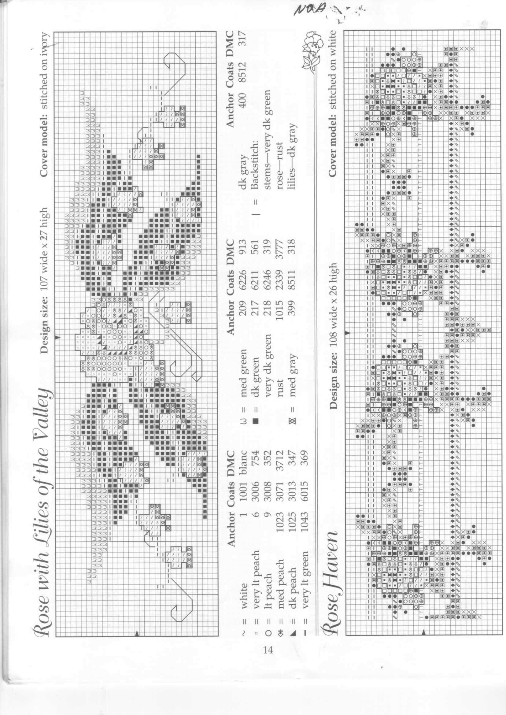 Schema punto croce Fiori 14