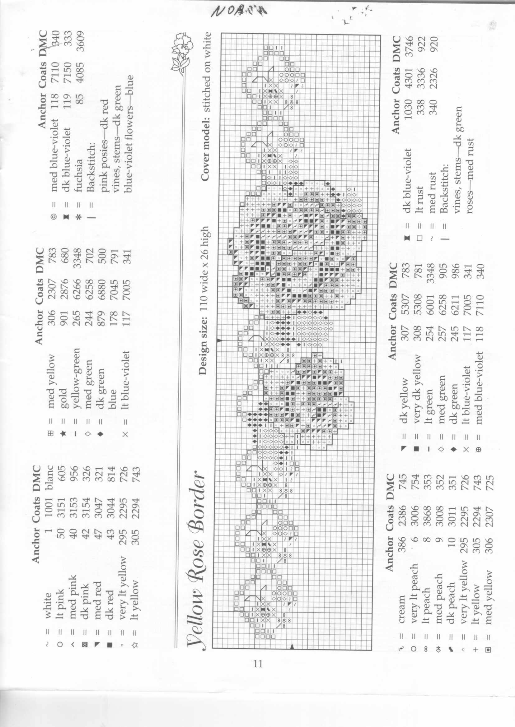 Schema punto croce Fiori 17